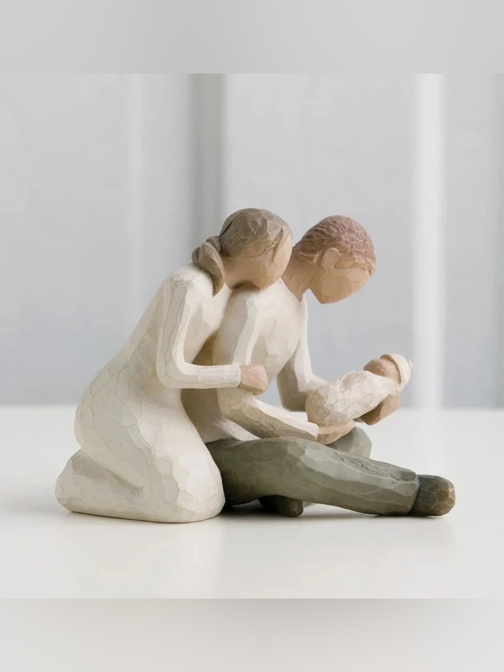 Willow Tree New Life by Susan Lordi (2000) – Mother, Father & Baby Figurine